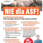 Plakat informacyjny o sposobach zabepieczania przed afrykańskim pomorem świń